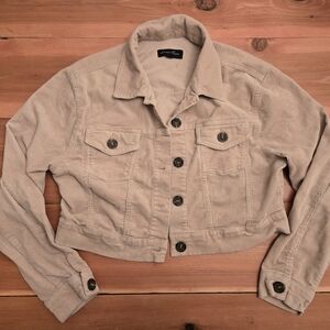 Love Tree Beige Corduroy Jean Jacket